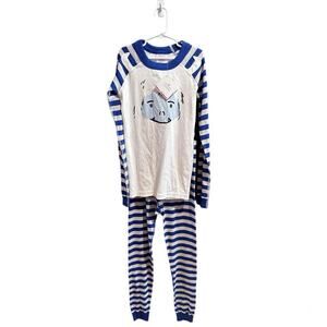 NEW Hanna Andersson Yeti Long John Pajamas, Sz 150cm (12) (12A)